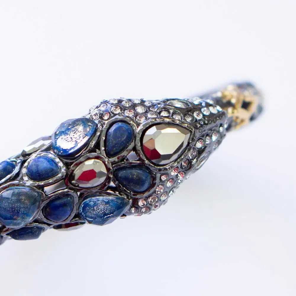 Alexis Bittar Jardin De Papillon Ruthenium Gold Snake Hinge Bracelet